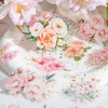 180Pcs Floral Scrapbook Stickers for Junk Journal, Nature Flower Clear