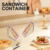 LFCFBH 2 PCS Transparent Sandwich Container, Reusable Triangle Sandwich Container