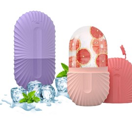 Ice Roller Face, RoseFlower Ice Roller for Face and Eyes,Reusable Ice Mold for De-Puff, Reduce Redness, Shrink Pores, Face Massage, Beauty Skin Care for Women Girls, 2 Pack