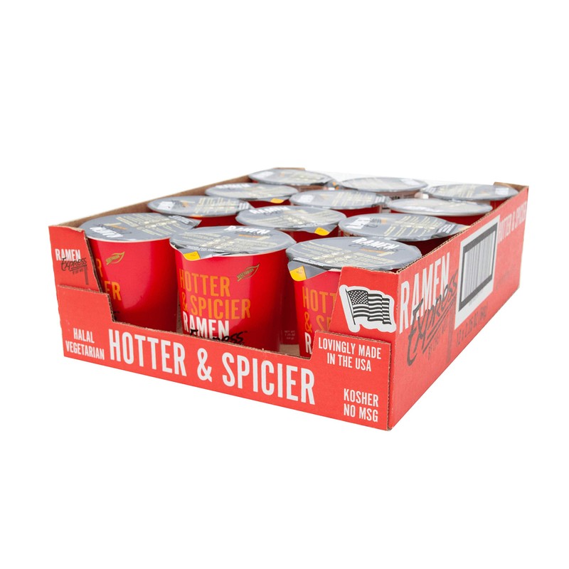 RAMEN EXPRESS Hotter and Spicier Ramen Cup Noodle, 2.25 Oz