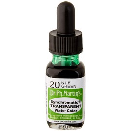 Dr. Ph. Martin's Synchromatic Transparent Water Color (20) Watercolor Bottle, 0.5 oz, Nile Green, 1 Bottle