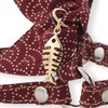 Zen Fish Charm Cat Harness & Leash Set (Red)