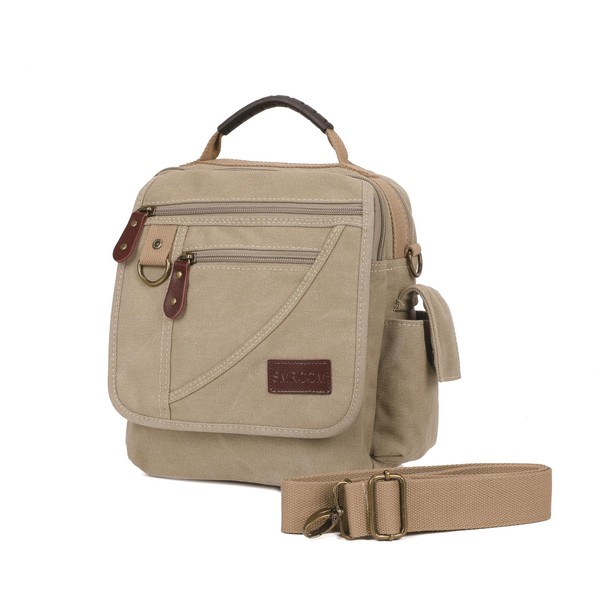 Smrcom Men Purse Shoulder Small Crossbody Canvas Messenger Tote Side