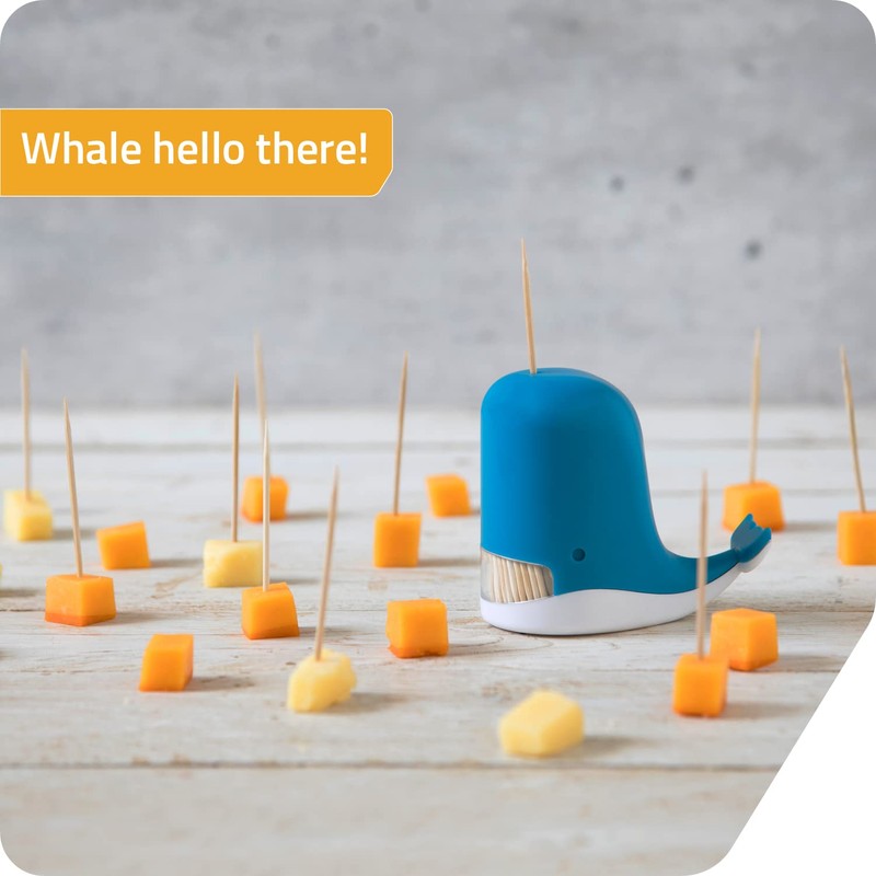 PELEG DESIGN Jonah Toothpick Holder - Cute Whale Toothpick Dispenser
