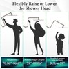 Rain Shower Head Extension Arm, Upgrade 12 Inch Metal Shower