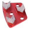 Walk Behind Floor Grinder, 3PCS Trapezoid Floor Grinding Pad Disc