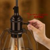 Cerdeco Retro Vintage Cage Shade Cage Pendant Light Antique Bronze