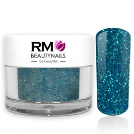 Acrylic Colour Powder Turquoise Glitter Powder Nail Design Nails Fingernail RM Beautynails Pack of 1 (1 x 10 g)