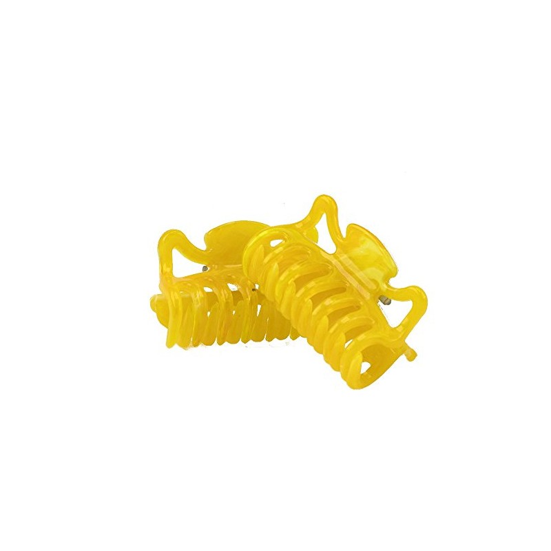 WeLoveBeads Mini Hair Claws 3.5 cm Mustard Yellow Made in