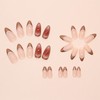 IMRAIN Almond Press on Nails Medium Fall Fake Nails Bronze