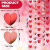 PLATEYTR Valentine's Day Decorations, 216 pcs Heart Hanging Decorations Heart
