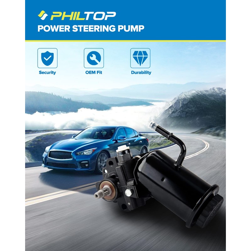 PHILTOP Power Steering Pump 21-5229 for 1995-2004 Tacoma 3.4L, 1996-2000