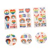 Healvian 45sheets Rainbow Pride Temporary Stickers Decorative Decals for for
