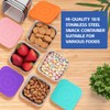 Kitlead Set of 4 Stainless Steel Snack Containers for Kids