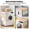 AOHMPT Refrigerator Top Cover with Storage Pockets,Non-Slip Dust-Proof Universal Cover