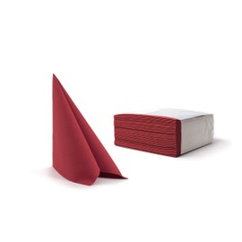 Alvotex CHIC Airlaid 50 Servietten, Stoffähnlich, Hochwertige, Einwegserviette, Burgund, 40 x 40 cm