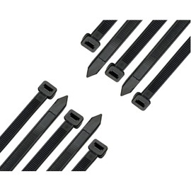Akyandoo Pack of 100 Cable Ties Black White Strong Nylon Cable Ties in High Quality [KB1-Black-2.5x150]
