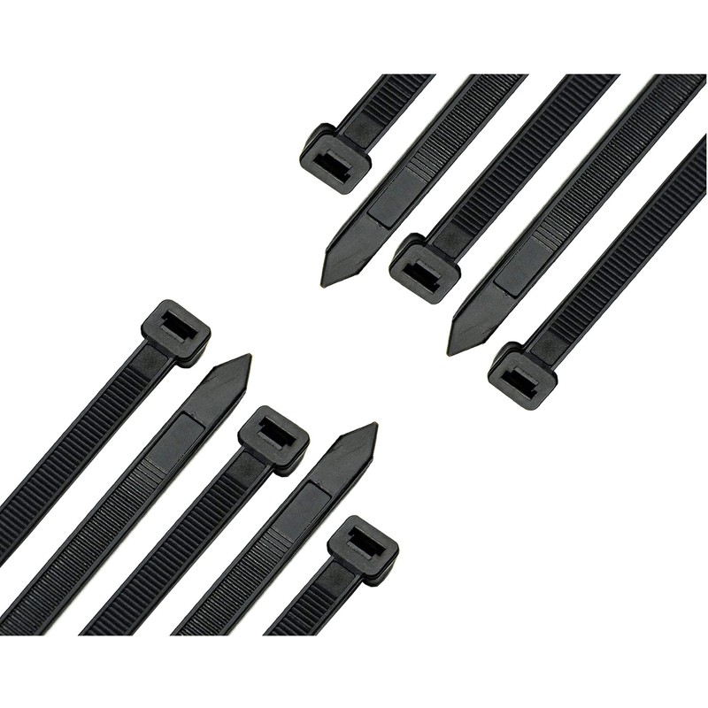 Akyandoo Pack of 100 Cable Ties Black White Strong Nylon