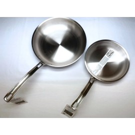 Viking Set of 2 Stainless Steel Viking Frying Pans New, 8" & 10", 3-Ply New