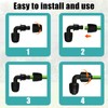 Menibeuty Gardena Irrigation System Connectors, 90° Degree Bend, Angle Connector,