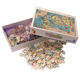 Puzzles for Adults 1000 Pieces Michigan Wooden Map Jigsaw Puzzle Games USA of State Puzzle Map Decorate