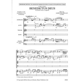 Benedictus Deus: mixed choir (SATB) a cappella. Partition de chœur.