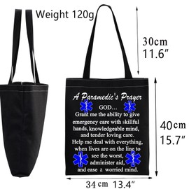 BNQL EMT Gifts Paramedic Gifts Tote Bag EMS Gifts Paramedic Student Gifts Emergency Medical Technician Gifts Tote Bag (Paramedic Tote Bag), Paramedic Tote Bag, Large