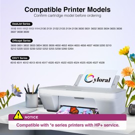 Cyloral 63XL Black Ink Cartridge Remanufactured Works with HP Ink 63 XL for Officejet 3830 4650 4652 5200 5252 5258 Series Envy 4520 4512 Deskjet 1112 2132 3630 Printer High Yield (1 Black)