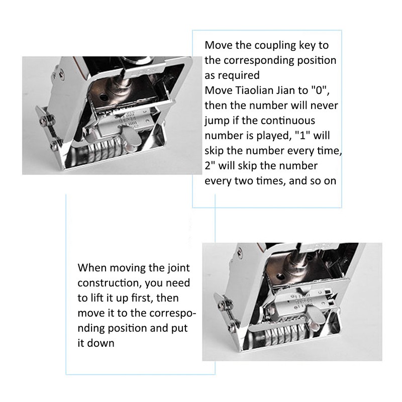 Number Stamp Zinc Alloy Shell Automatic Jump Number Self Inking