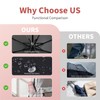 Baestappy Pink Bow Umbrella,Mini Compact Windproof Folding Umbrella for Rain