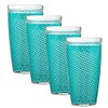 Kraftware Fishnet Collection 22 oz. Doublewall Insulated Hiball, Teal -