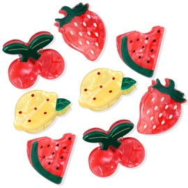 8Pcs Mini Fruit Hair Claw Clips for Women Girls Small Cherry Strawberry Lemon Watermelon Hair Clips for Thin Thick Curly Hairs Cute Hair Barrettes for Half Up Styles Summer Hair Accessories Gifts