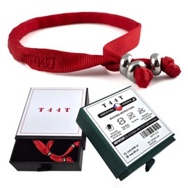 T44T Bracelet Helps Relieve Discomfort Associated with Hemorrhoids | Natural Wellness & Positive Energy | Bracelet Red with Metal Beads Practical and Easy to Wear