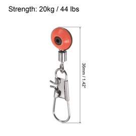 PATIKIL Fishing Line Sinker Slides 44LBS Load Capacity 60pcs Float Connector Rolling Swivels with Interlock Snap for Fishing Red