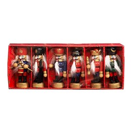 Widdop & Bingham Set of 6 Wooden Nutcracker Soldiers