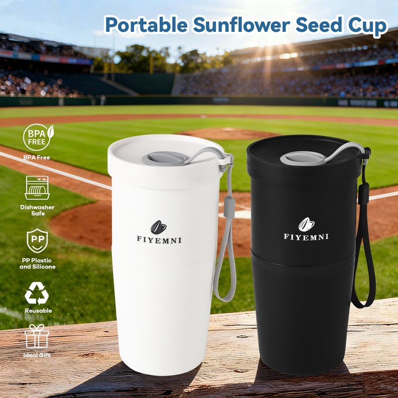 FIYEMNI Portable Sunflower Seed Spit Cup, for Pistachios & Cherries,