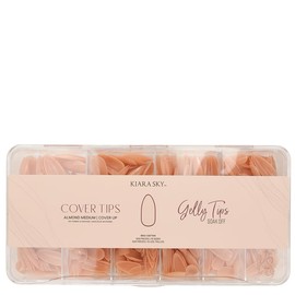 Kiara Sky Professional Nails Cover Gelly Tip Case Soft Gel Nail Extensions Almond Medium - Cover Up