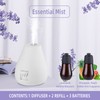 HAPPTWS Essential Oil Diffuser - Waterless Diffuser 3 Timer Settings