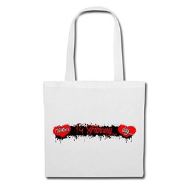 Reifen-Markt Tasche Umhängetasche VALENTINSTAG LOVE YOU HAPPY VALENTIN`S DAY - FRAU MANN - LIEBE - MAMA - PAPA Einkaufstasche Schulbeutel Turnbeutel in Weiß