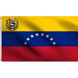 DMSE Venezuela Venezuelan Bolivarian Republic 8 Star Flag 3X5 Ft Foot 100% Polyester 100D Flag UV Resistant (3' X 5' Ft Foot)