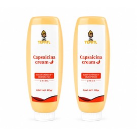 Crema Capsaicina Tepatl 225gr CADA UNO - PAQUETE 2 PIEZAS - Crema Para Dolor Intenso Neuropatico y Articular - Con Ingredientes Naturales...