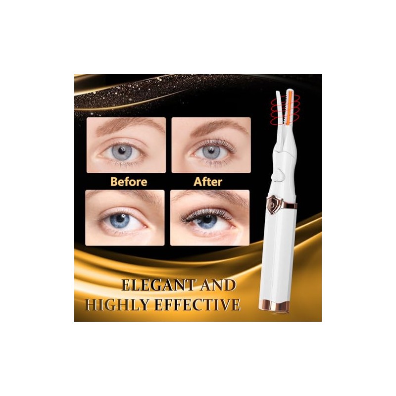 Heated Eyelash Curler for Women, USB Rechargeable Lash Curling Beauty