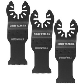 CRAFTSMAN Bi-Metal Oscillating Tool Blade 1 1/8 Inch, Wood and Metal, 3 Pack (CMAO102-3)