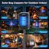 Outdoor Solar Bug Zapper-4200V Cordless Electric Mosquito Zapper with Waterproof