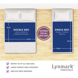 Protector/Pad Without Tucks -Double Bed Size| Anti-Stain Sheet is OekoTex Certified & Best Used for Incontinence & Bed wetting |Non-Slip Waterproof Mattress Cover Absorbs 2L Navy