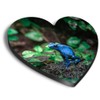 1x Heart MDF Magnet 6cm - Blue Poison Dart Frog