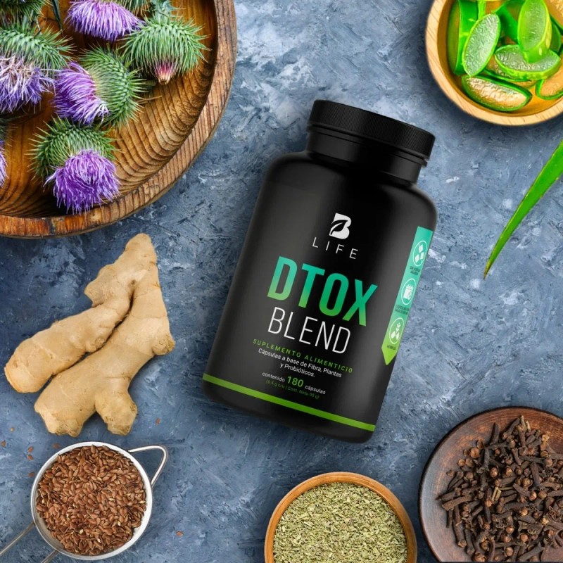 Detox Natural De 180 Cápsulas, Dtox Blend B Life