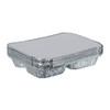 (100pcs) – 3 Compartment Aluminium Foil Containers with Lid for