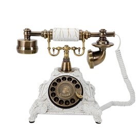 Vintage Antique Old Fashion Rotary Telephone, Retro Rotary Phone Vintage Telephone Retro Phone Old Fashion Rotary Dial Phone Desk Phone Antique Design Telephone Landline Phone for Home Office