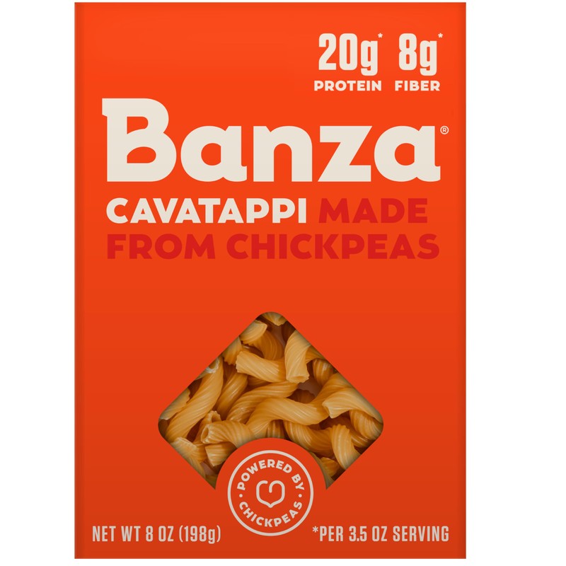 Banza Chickpea Pasta, Cavatappi - Gluten Free Healthy Pasta, High